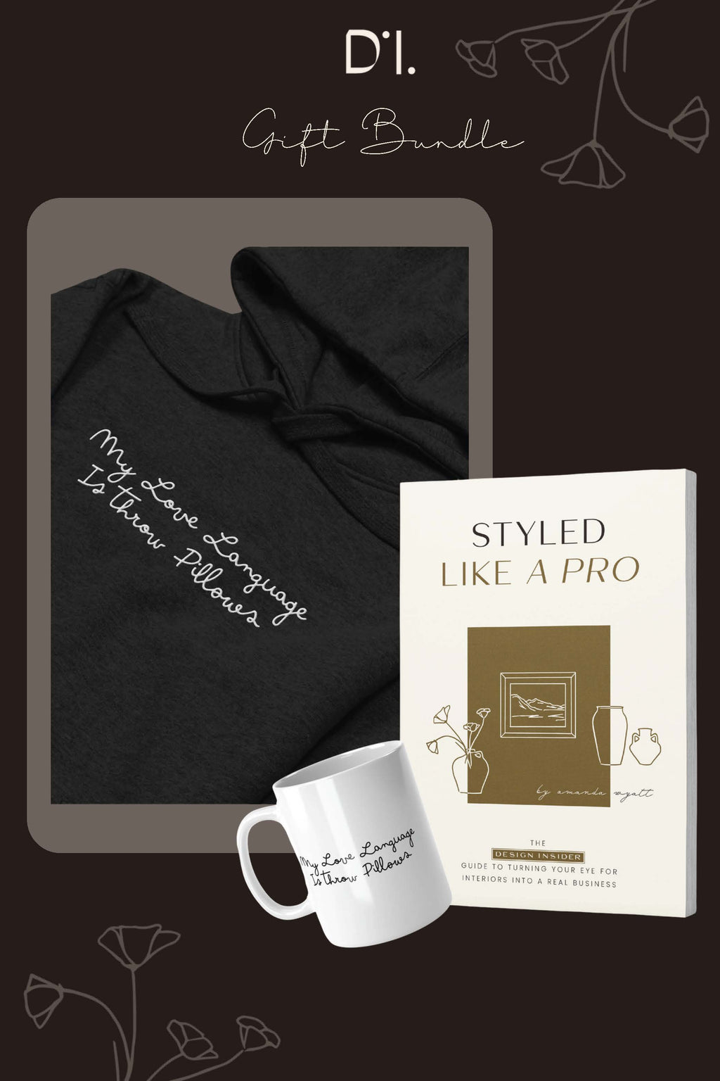 My Love Language is Throw Pillows Gift Bundle (Black)