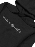Make it Beautiful Hoodie - Black with White Embroidery