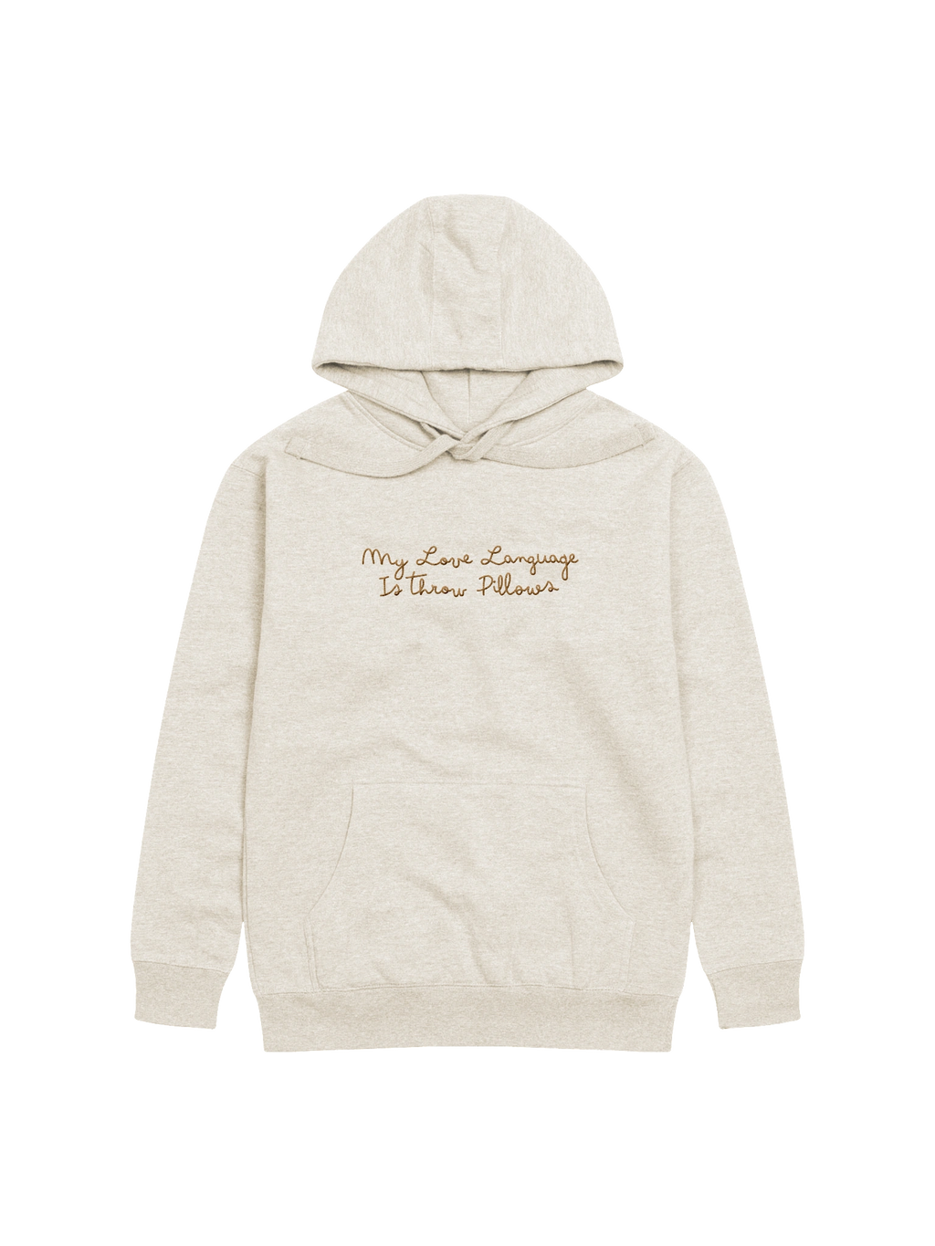 My Love Language Hoodie - Bone with Gold Embroidery
