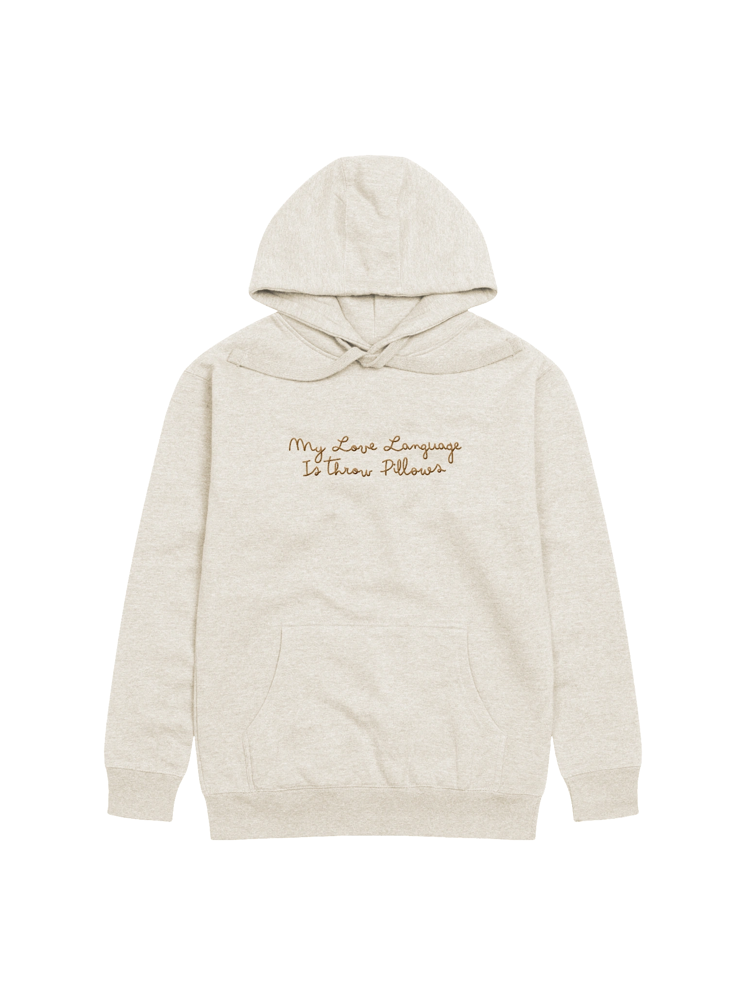 My Love Language Hoodie - Bone with Gold Embroidery