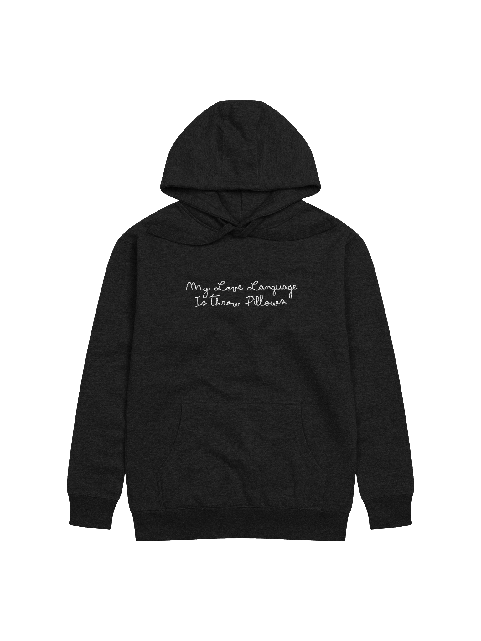 My Love Language Hoodie - Black with White Embroidery