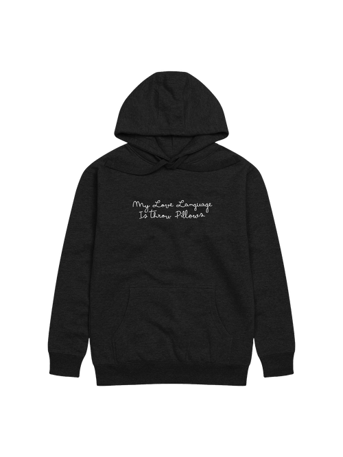 My Love Language Hoodie - Black with White Embroidery